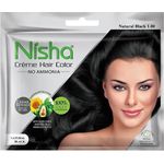 Nisha Creme Hair Colour Natural Black 20ml Plus 20g