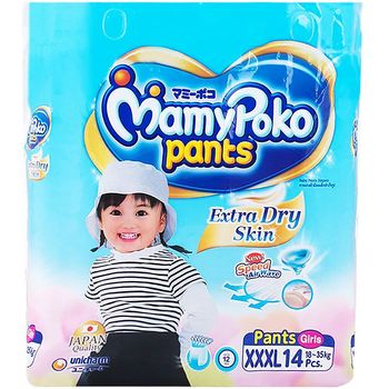 MAMYPOKO XXXL DIAPER PANTS GIRL 14PCS