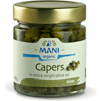 Mani Organic Capers in Olive Oil 180g