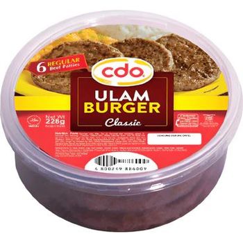 Cdo Ulam Burger Regular Patties 228g