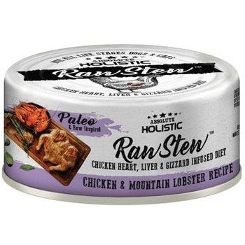 Absolute Holistic Pet Food Raw Stew Chicken And Mountain Lobster 80g