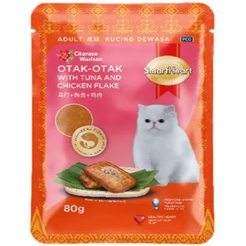 Smart Heart Cat Pouch Otak Otak With Tuna And Chicken Flake 85g