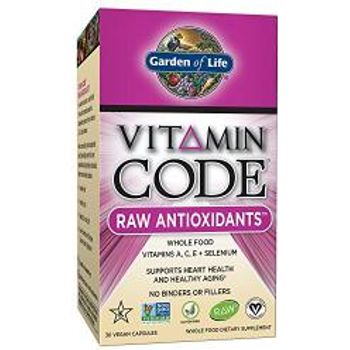 Garden of Life Antioxidant Vitamin Code Raw Whole Food Vitamin Supplement with Probiotic and Enzyme Blend Vegan 30 Capsules