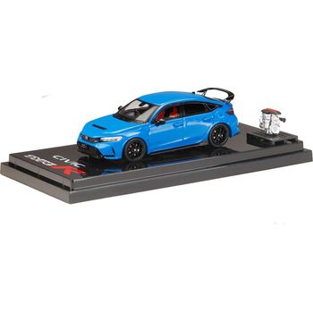 Hobby Japan Honda Civic Type R FL5 Racing Blue Pearl w/Engine Display Model Diecast Car