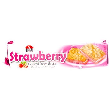 Pran Bisk Club Strawberry Flavored Cream Biscuits 90g