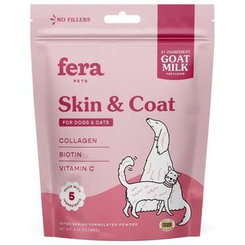 Fera Pet Organics Dogs and Cats Skin and Coat Formulated Goat Milk Powder 180g