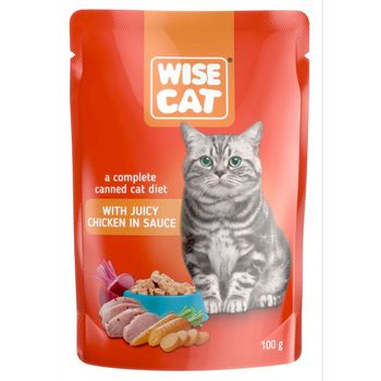 Carpathian Wise Cat Wet Food for Cats with Chicken in Sauce 100g
