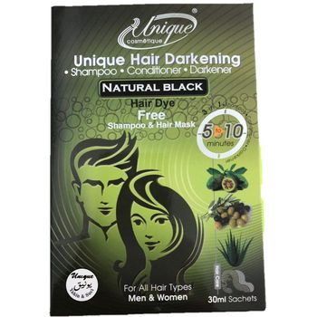 Unique Hair Darkening Shampoo Natural Black 30ml x 2pcs