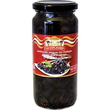 La Explanada Black Sliced Hojiblanca Olives 144ml