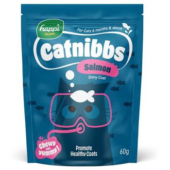 Happi Skippi Cat Treats Catnibbs Salmon Shiny Coat 60g