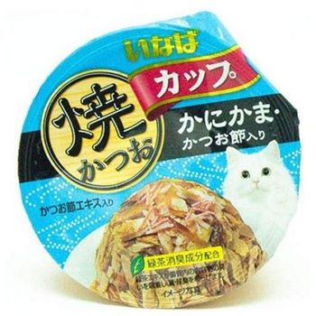 Ciao Cat Food Tsurun Cup Tuna Crab Stick & Bonito 80g