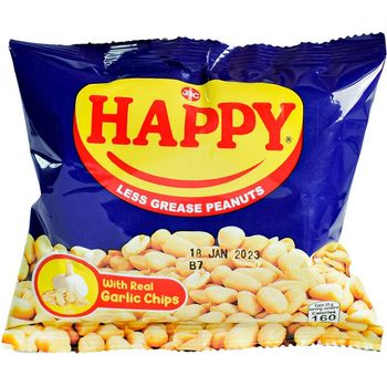 Happy Peanuts With Real Garlic Chips 25g