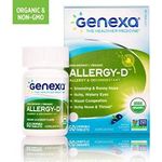 Genexa Allergy-D Certified Organic & Non-gmO Physician Formulated Homeopathic Multi-Symptom Allergy Relief Medicine 60 Tablets