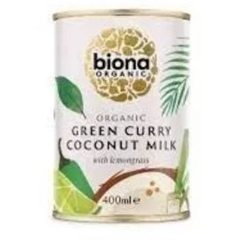 Biona Organic Green Curry Coconut Milk with Lemongrass 400ml