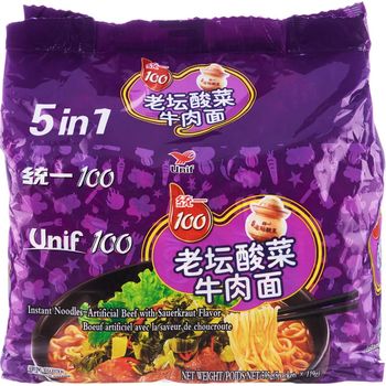 Unif Beef With Sauerkraut Flavour Noodles 5 x 119g
