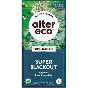Alter Eco Chocolate Super Blackout Organic Dark Chocolate 75g