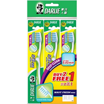 Darlie Wavy Fresh T Brush Soft 3pcs