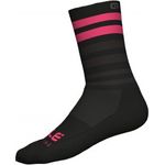 Ale Cycling Linea Speed Fondo Socks Q-skin 16cm Black fluo Pink