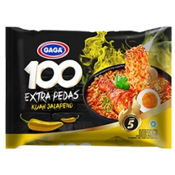 MIE Gaga 100 Noodles Souch Xtra Pds Jalapeno 75g