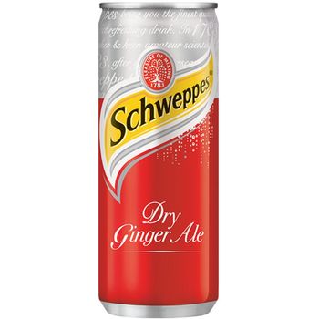 Schweppes Dry Ginger Ale Soda Water Can 330ml