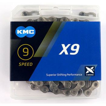 KMC X9 Chain- 9spd- Silver/Gray- 116L