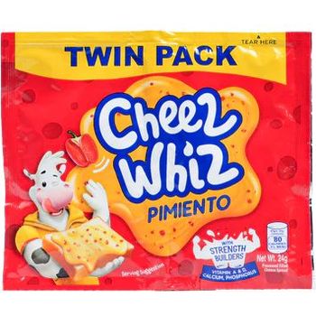 Kraft Cheez Whiz Pimiento Twinpack 24g