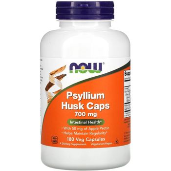 Now (Foods) - Intestinal Health, Psyllium Husk Dietary Supplement (180 veggie capsules)