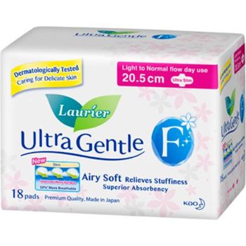 Laurier Airy Soft Ultra Gentle Light Flow 20.5cm Sanitary Pad 18 pads