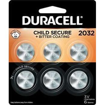 Duracell Cr2032 3v Lithium Battery Child Safety Features 6 Count Pack Lithium Coin Battery For Key Fob Car Remote Glucose Monitor Cr Lithium 3 Volt Cell