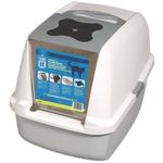 Cat It Hooded Cat Litter Pan Grey And White