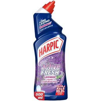 Harpic Toilet Cleaner Cecair Active Fresh Lavender 500ml