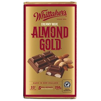 Whittakers Almond Gold Block 250g