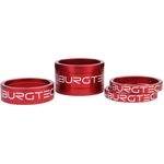 Burgtec Aluminum Headset Spacer Kit 1 1/8" Kit Race Red