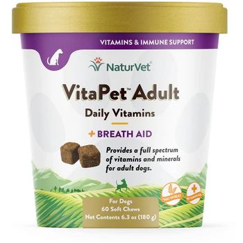 NaturVet VitaPet Adult Daily Vitamins Soft Chews 60pcs