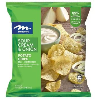 Meadows Sour Cream And Onion Potato Chips 60g