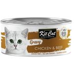 Kit Cat Gravy Chicken And Beef 70g (24 cans)- TNR Project Sg
