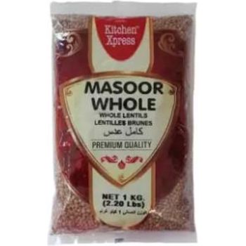 Kitchen Xpress Masoor Whole 1kg By Dashmesh