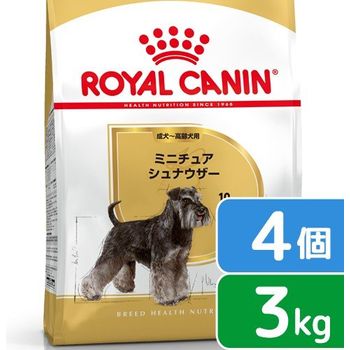 Royal Canin Miniature Schnauzer For Adult And Elderly Dogs 3kg X 4 Bags