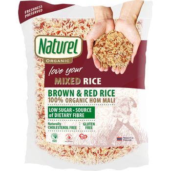 Naturel Organic Rice Mixed Brown And Red 2kg