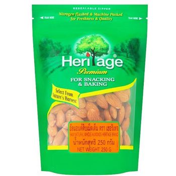 Heritage Premium Raw Natural Almond 250g