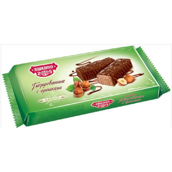 Yashkino Wafers With Nuts Glazed 200g