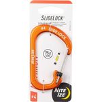 Nite Ize Slidelock Carabiner Aluminum Size 4 Orange
