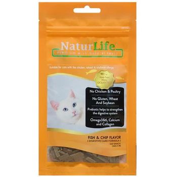 NaturLife Cat Treat Fish And Chip Flavor 40g