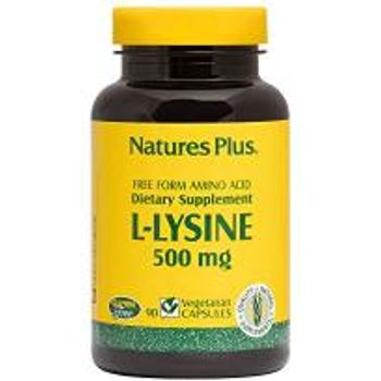 NaturesPlus L-Lysine 500mg Amino Acid Supplement Commonly Used for Cold Sores Promotes Gut Health May Provide Anxiety Relief 90 Vegetarian Capsules 90 Servings
