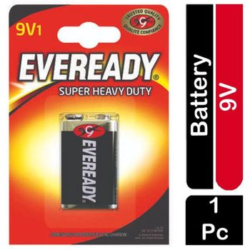 Eveready Super Heavy Duty 9v Carbon Zinc Battery