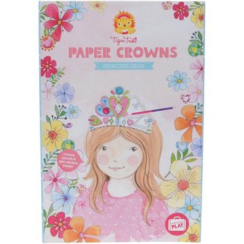 Tiger Tribe Paper Crowns Princess Gems Colouring And Sticker Set