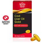 Seven Seas Cod Liver Oil Gold 100 Softgel Capsules 150g