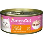 Aatas Cat Canned Food Tantalizing Tuna And Shrimp In Aspic 80g