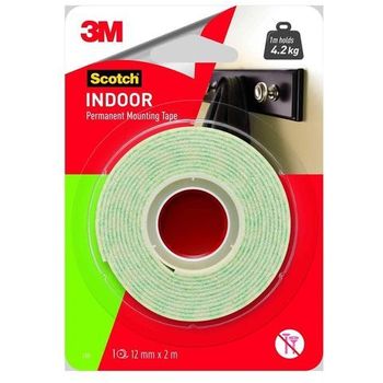 3M Scotch Indoor Permanent Mounting Tape 110 12mm x 2m Foam Tape