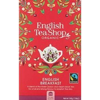 English Tea Shop English Breakfast Fairtrade Organic 20 Sachet Tea Bags